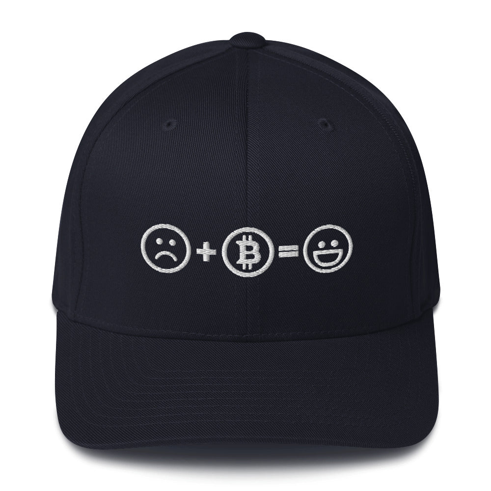 Bitcoin Makes Me Happy Hat (White)