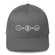 Load image into Gallery viewer, Bitcoin Makes Me Happy Hat (White)
