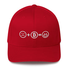 Load image into Gallery viewer, Bitcoin Makes Me Happy Hat (White)
